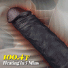 10-Inch Thrusting & Vibrating Black Dildo that Heats – Silicone BBC with Suction Base & Remote