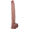 17 Inch Super Huge Realistic Dildo – Extra Long Thick Dildo with Small Glans & Suction Cup for Deep Anal & Vaginal Play, Strap-On Compatible Sex Toy for Men & Women