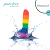 8-Inch Rainbow Striped Silicone Dildo – Suction Base, Harness Compatible, G-Spot & Anal Friendly