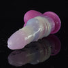 8.19" Squirting Dog Dildo – Knotted Fantasy Dildo with Ejaculation Syringe & Suction Cup, Pink Silicone Canine Dildo