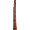 20 Inch Super Long Realistic Brown Dildo – No-Balls XXL Dildo with Small Glans, Flexible Silicone, and Suction Cup for Deep Anal & Vaginal Play