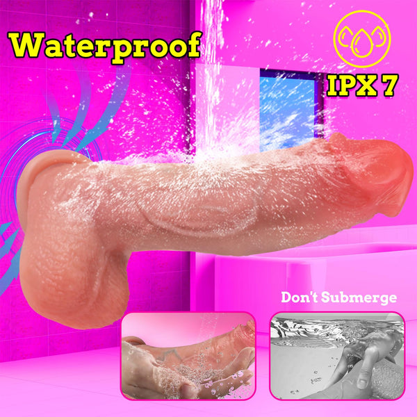 Huge Realistic Heated Thrusting Dildo – 9.6 Inch