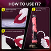 12 Inch Squirting Horse Dildo – Realistic Extra-Thick Fantasy Toy with Suction Cup, Red Silicone