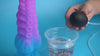 9.7" Squirting Tentacle Dildo – Purple Fantasy Monster Dragon Dildo with Knot, Suction Cup, and Ejaculating Syringe